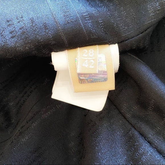 JOHN GALLIANO GREY LEOPARD PRINT SILK BLEND NOTCHED LAPEL BUTTON BLAZER - S - Picture 10 of 12